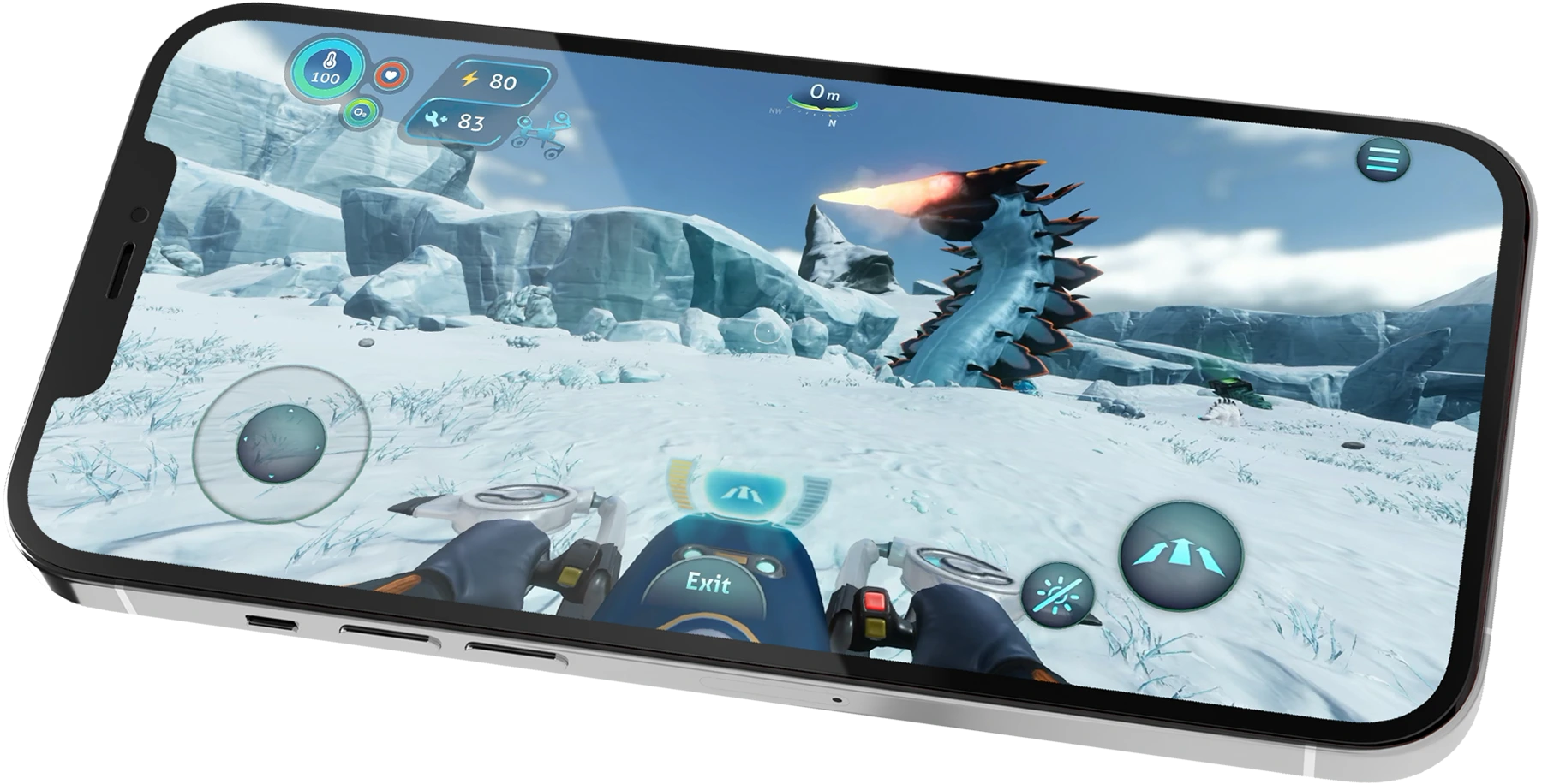 Subnautica: Below Zero mobile mockup