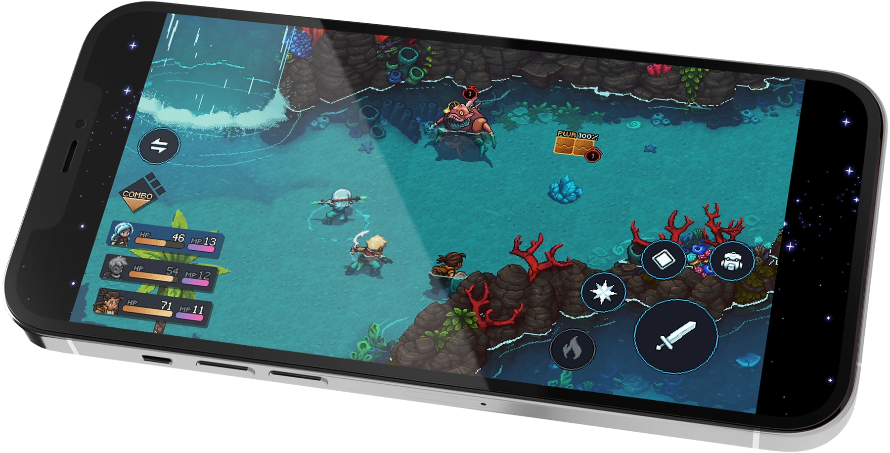 Sea of Stars mobile mockup