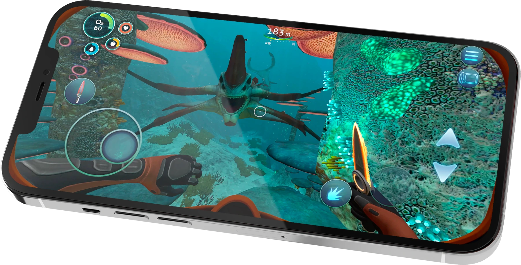Subnautica mobile mockup