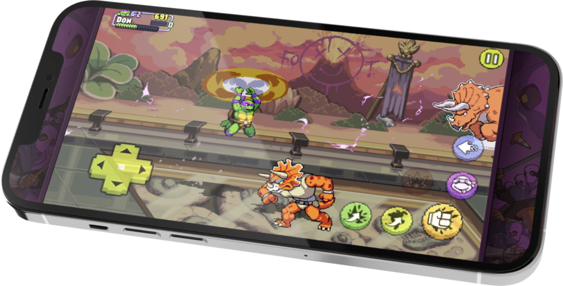 TMNT: Shredder's Revenge mobile mockup