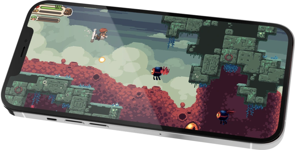 Evoland 2 mobile mockup